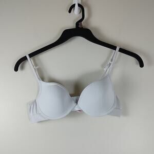 Juicy Couture white loungewear minimalist wired pushup bra womens 34C